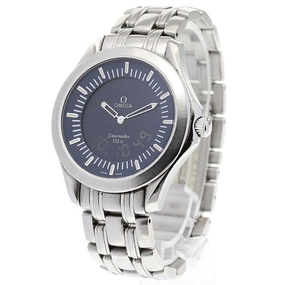 OMEGA Seamaster120 Multi Function 2521.81 Navy Dial Quartz Men\'s Watch_844112 main image 7